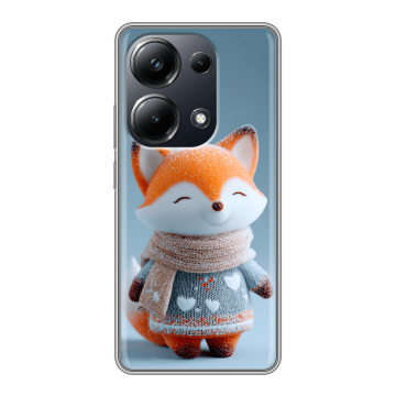 Силиконовый чехол на Xiaomi Poco M6 Pro 4G с принтом Лиса Силиконовый чехол на Xiaomi Poco M6 Pro 4G с принтом Лиса