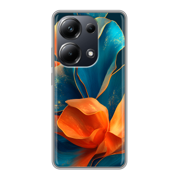 Силиконовый чехол на Xiaomi Poco M6 Pro 4G с принтом Цветы Силиконовый чехол на Xiaomi Poco M6 Pro 4G с принтом Цветы