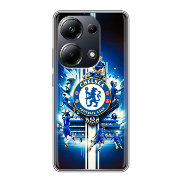 Силиконовый чехол на Xiaomi Poco M6 Pro 4G с принтом Chelsea Челси Силиконовый чехол на Xiaomi Poco M6 Pro 4G с принтом Chelsea Челси