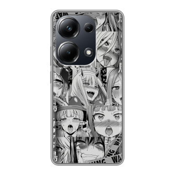 Силиконовый чехол на Xiaomi Poco M6 Pro 4G с принтом Ahegao Ахегао Аниме Силиконовый чехол на Xiaomi Poco M6 Pro 4G с принтом Ahegao Ахегао Аниме