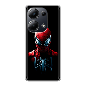 Силиконовый чехол на Xiaomi Poco M6 Pro 4G с принтом Spiderman Человек паук Силиконовый чехол на Xiaomi Poco M6 Pro 4G с принтом Spiderman Человек паук