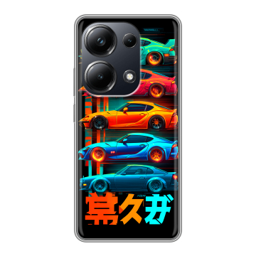 Силиконовый чехол на Xiaomi Poco M6 Pro 4G с принтом машины тачки Силиконовый чехол на Xiaomi Poco M6 Pro 4G с принтом машины тачки