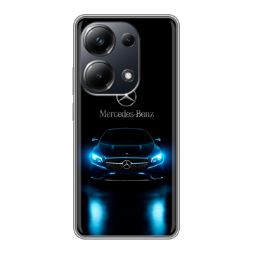Силиконовый чехол на Xiaomi Poco M6 Pro 4G с принтом Mercedes Мерседес Силиконовый чехол на Xiaomi Poco M6 Pro 4G с принтом Mercedes Мерседес