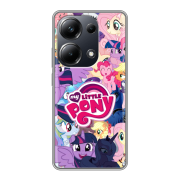 Силиконовый чехол на Xiaomi Poco M6 Pro 4G с принтом My little pony Дружба чудо Силиконовый чехол на Xiaomi Poco M6 Pro 4G с принтом My little pony Дружба чудо