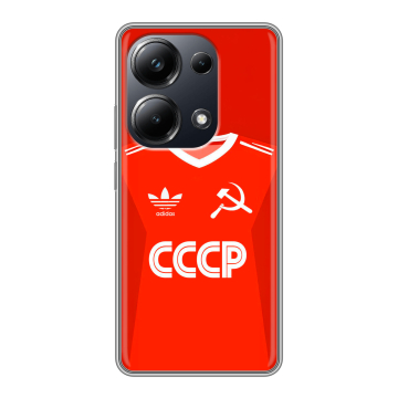 Силиконовый чехол на Xiaomi Poco M6 Pro 4G с принтом Флаг Герб СССР Силиконовый чехол на Xiaomi Poco M6 Pro 4G с принтом Флаг Герб СССР