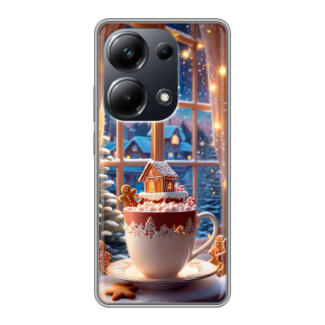 Силиконовый чехол на Xiaomi Poco M6 Pro 4G с принтом Новый год Силиконовый чехол на Xiaomi Poco M6 Pro 4G с принтом Новый год