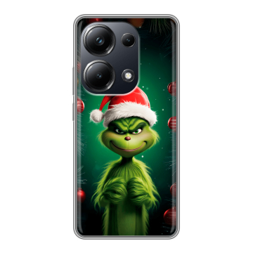 Силиконовый чехол на Xiaomi Poco M6 Pro 4G с принтом Гринч Новый год Рождество Силиконовый чехол на Xiaomi Poco M6 Pro 4G с принтом Гринч Новый год Рождество