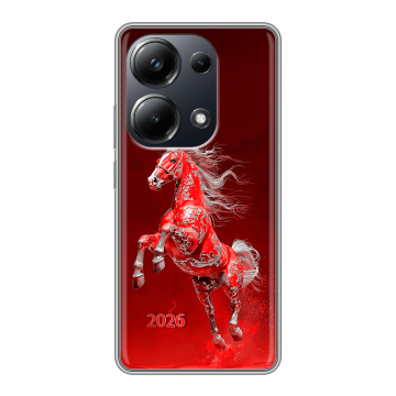 Силиконовый чехол на Xiaomi Poco M6 Pro 4G с принтом Новый год Силиконовый чехол на Xiaomi Poco M6 Pro 4G с принтом Новый год