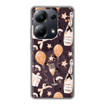 Силиконовый чехол на Xiaomi Poco M6 Pro 4G с принтом Новый год Силиконовый чехол на Xiaomi Poco M6 Pro 4G с принтом Новый год