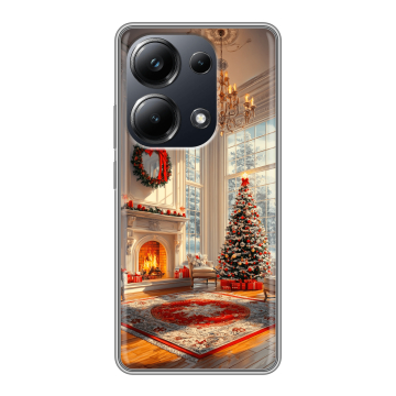 Силиконовый чехол на Xiaomi Poco M6 Pro 4G с принтом Новый год Силиконовый чехол на Xiaomi Poco M6 Pro 4G с принтом Новый год