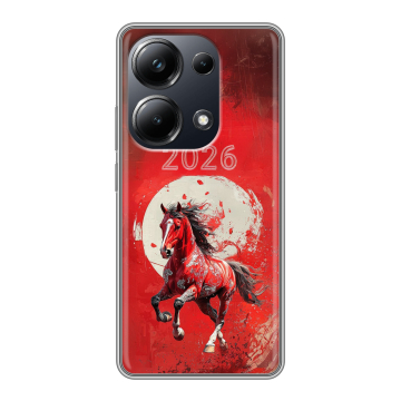 Силиконовый чехол на Xiaomi Poco M6 Pro 4G с принтом Новый год Силиконовый чехол на Xiaomi Poco M6 Pro 4G с принтом Новый год