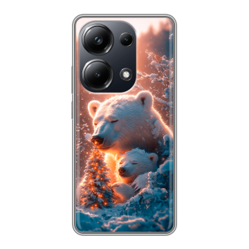 Силиконовый чехол на Xiaomi Poco M6 Pro 4G с принтом Новый год