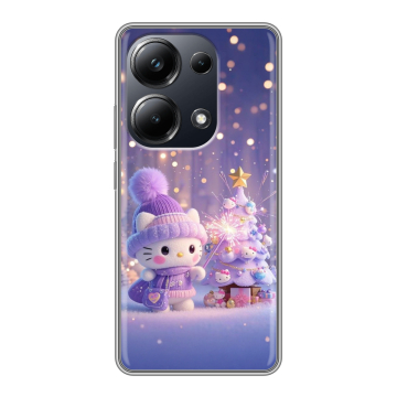 Силиконовый чехол на Xiaomi Poco M6 Pro 4G с принтом Новый год