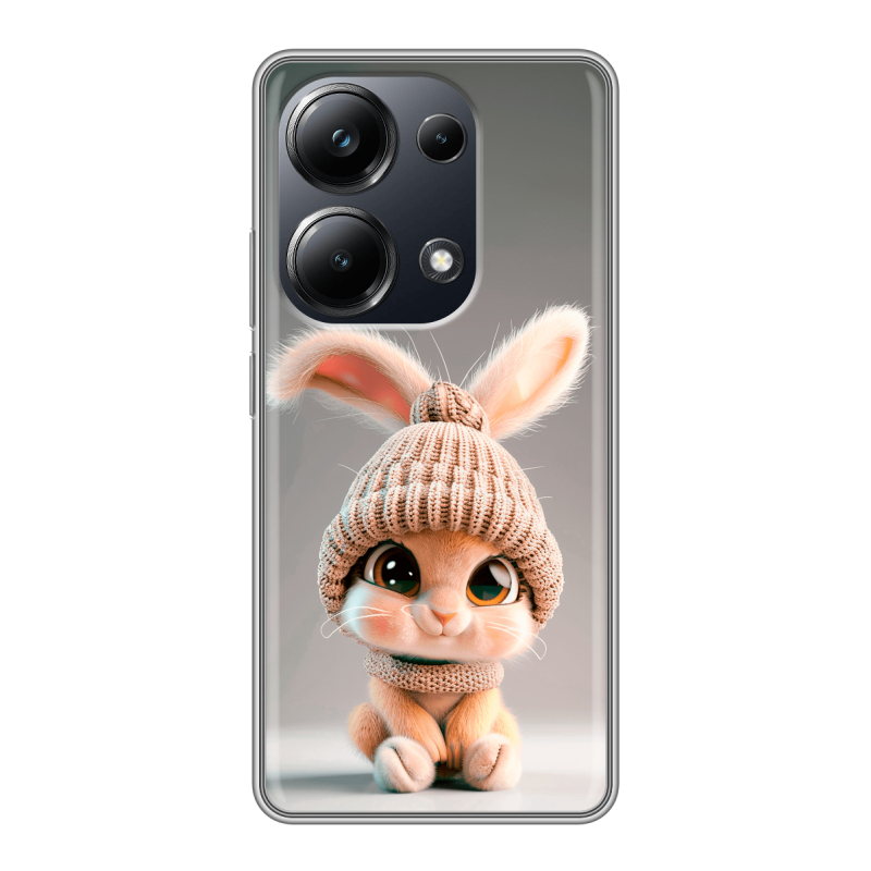 Силиконовый чехол на Xiaomi Poco M6 Pro 4G с принтом Кролик Силиконовый чехол на Xiaomi Poco M6 Pro 4G с принтом Кролик