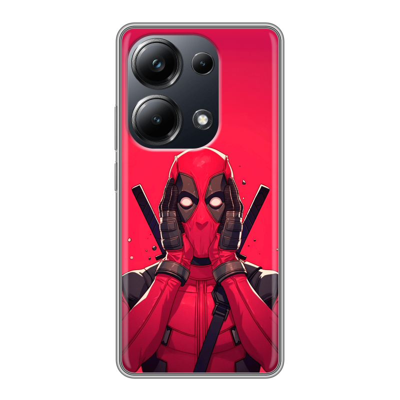 Силиконовый чехол на Xiaomi Poco M6 Pro 4G с принтом Дедпул Deadpool Силиконовый чехол на Xiaomi Poco M6 Pro 4G с принтом Дедпул Deadpool