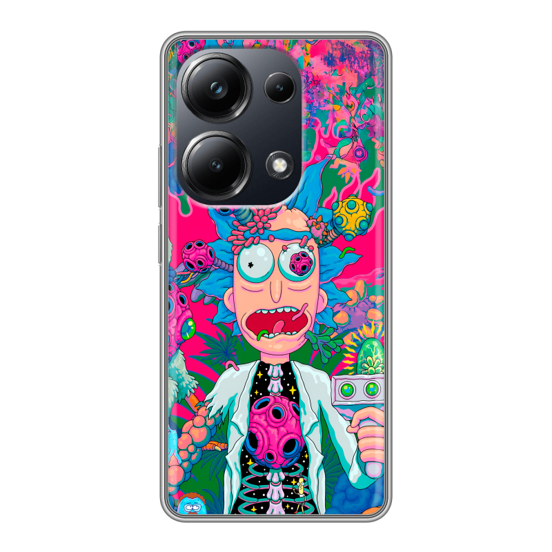 Силиконовый чехол на Xiaomi Poco M6 Pro 4G с принтом Рик и Морти Rick Morty Силиконовый чехол на Xiaomi Poco M6 Pro 4G с принтом Рик и Морти Rick Morty