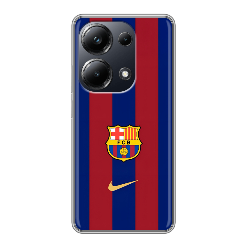 Силиконовый чехол на Xiaomi Poco M6 Pro 4G с принтом Барселона Barcelona Силиконовый чехол на Xiaomi Poco M6 Pro 4G с принтом Барселона Barcelona
