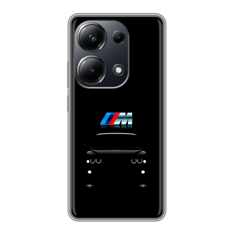 Силиконовый чехол на Xiaomi Poco M6 Pro 4G с принтом БМВ BMW Силиконовый чехол на Xiaomi Poco M6 Pro 4G с принтом БМВ BMW