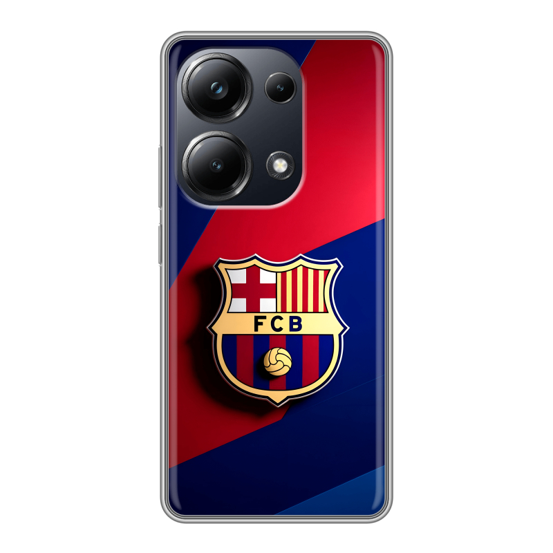 Силиконовый чехол на Xiaomi Poco M6 Pro 4G с принтом Барселона Barcelona Силиконовый чехол на Xiaomi Poco M6 Pro 4G с принтом Барселона Barcelona
