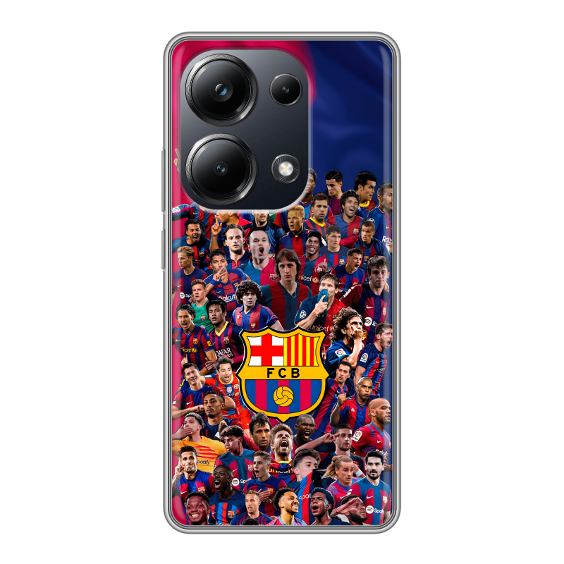Силиконовый чехол на Xiaomi Poco M6 Pro 4G с принтом Барселона Barcelona Силиконовый чехол на Xiaomi Poco M6 Pro 4G с принтом Барселона Barcelona