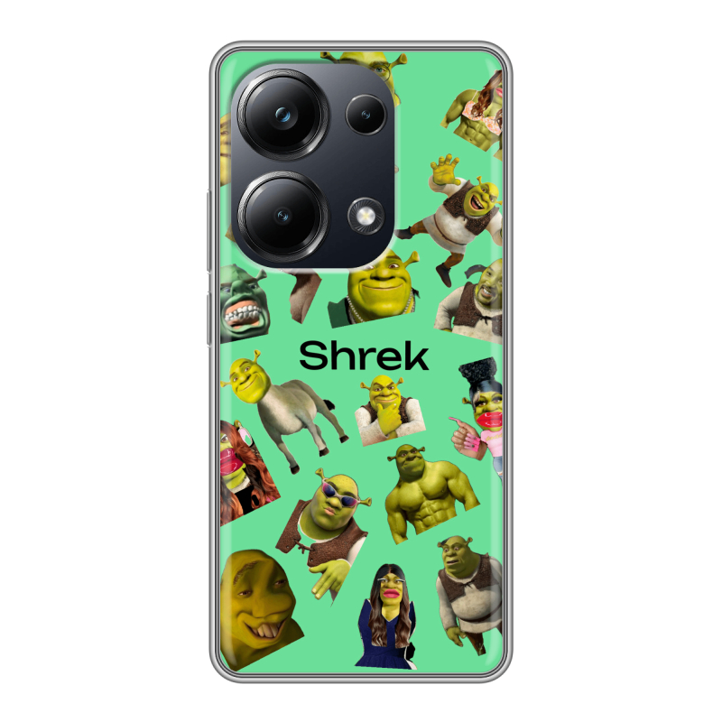 Силиконовый чехол на Xiaomi Poco M6 Pro 4G с принтом Шрек Shrek Силиконовый чехол на Xiaomi Poco M6 Pro 4G с принтом Шрек Shrek