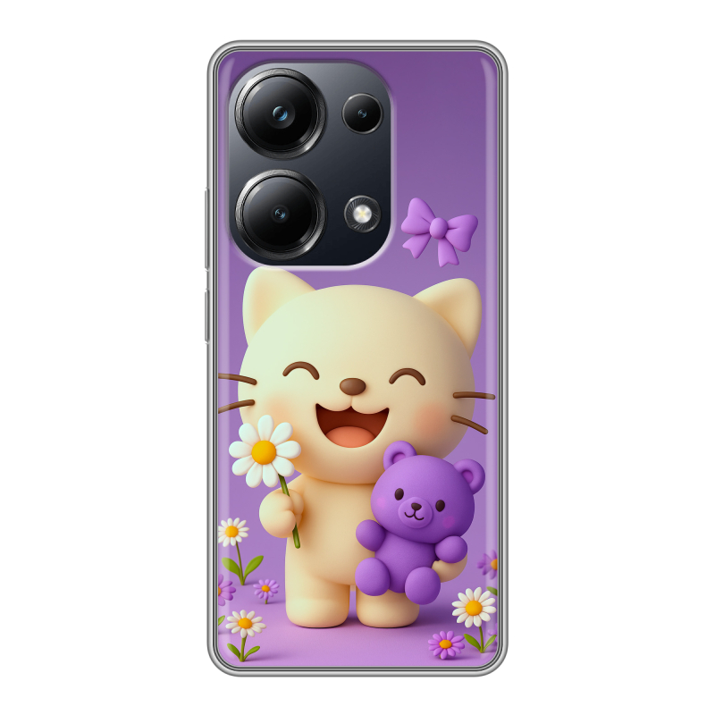 Силиконовый чехол на Xiaomi Poco M6 Pro 4G с принтом для девочек Силиконовый чехол на Xiaomi Poco M6 Pro 4G с принтом для девочек