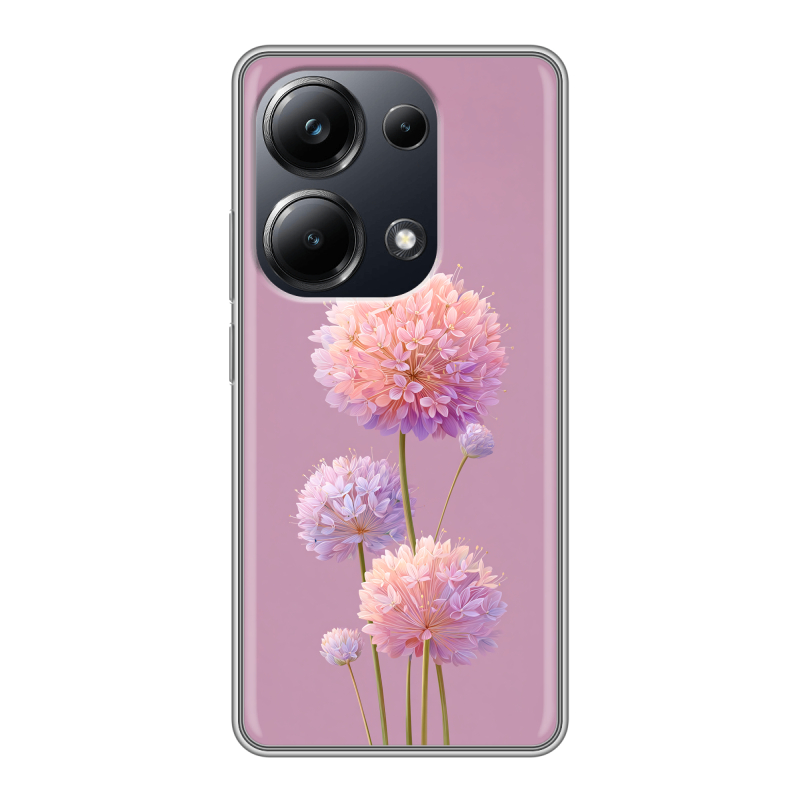 Силиконовый чехол на Xiaomi Poco M6 Pro 4G с принтом Цветы Силиконовый чехол на Xiaomi Poco M6 Pro 4G с принтом Цветы