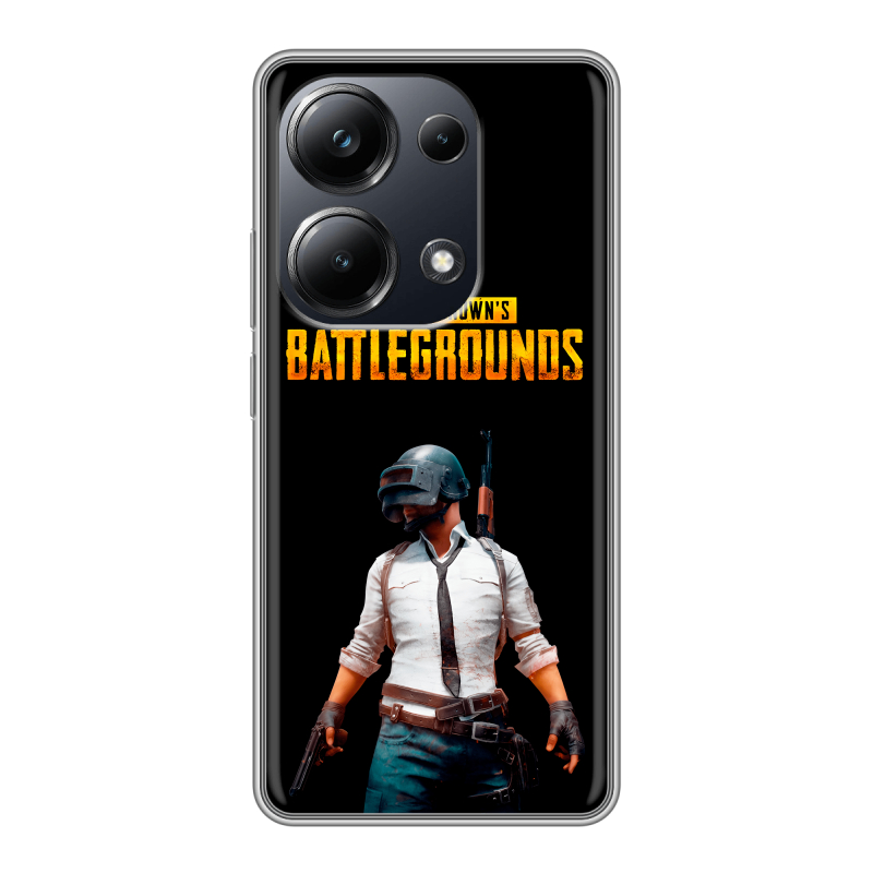 Силиконовый чехол на Xiaomi Poco M6 Pro 4G с принтом PUGB ПАГБ Силиконовый чехол на Xiaomi Poco M6 Pro 4G с принтом PUGB ПАГБ
