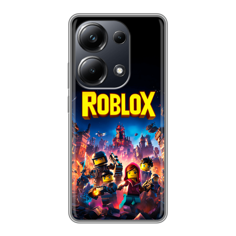 Силиконовый чехол на Xiaomi Poco M6 Pro 4G с принтом Roblox Роблокс Силиконовый чехол на Xiaomi Poco M6 Pro 4G с принтом Roblox Роблокс