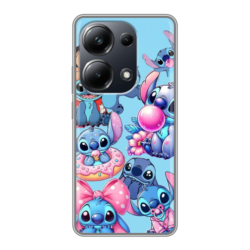 Силиконовый чехол на Xiaomi Poco M6 Pro 4G с принтом Лило и Стич Силиконовый чехол на Xiaomi Poco M6 Pro 4G с принтом Лило и Стич