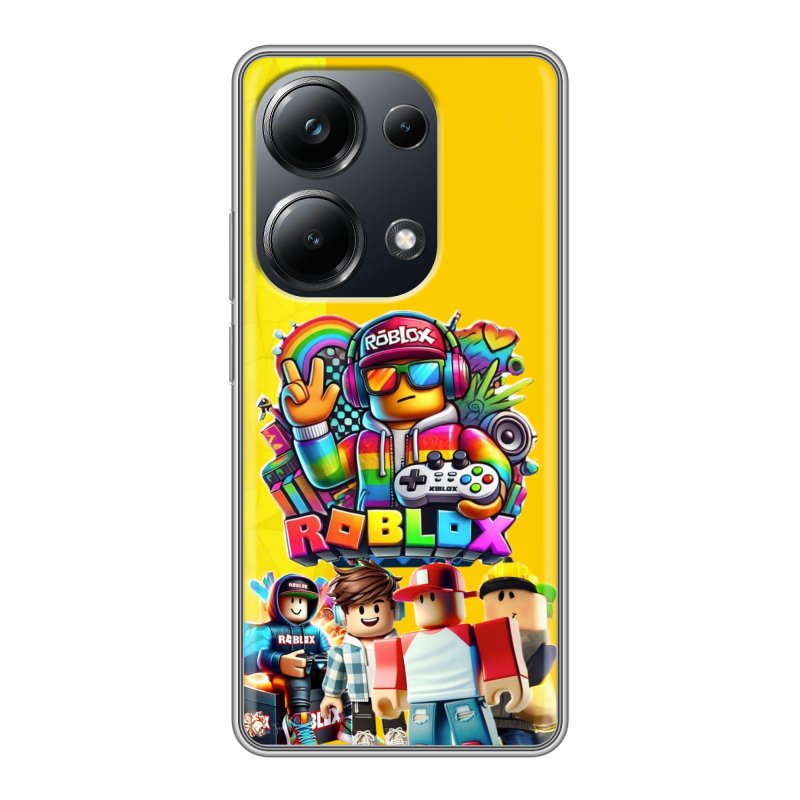 Силиконовый чехол на Xiaomi Poco M6 Pro 4G с принтом Roblox Роблокс Силиконовый чехол на Xiaomi Poco M6 Pro 4G с принтом Roblox Роблокс