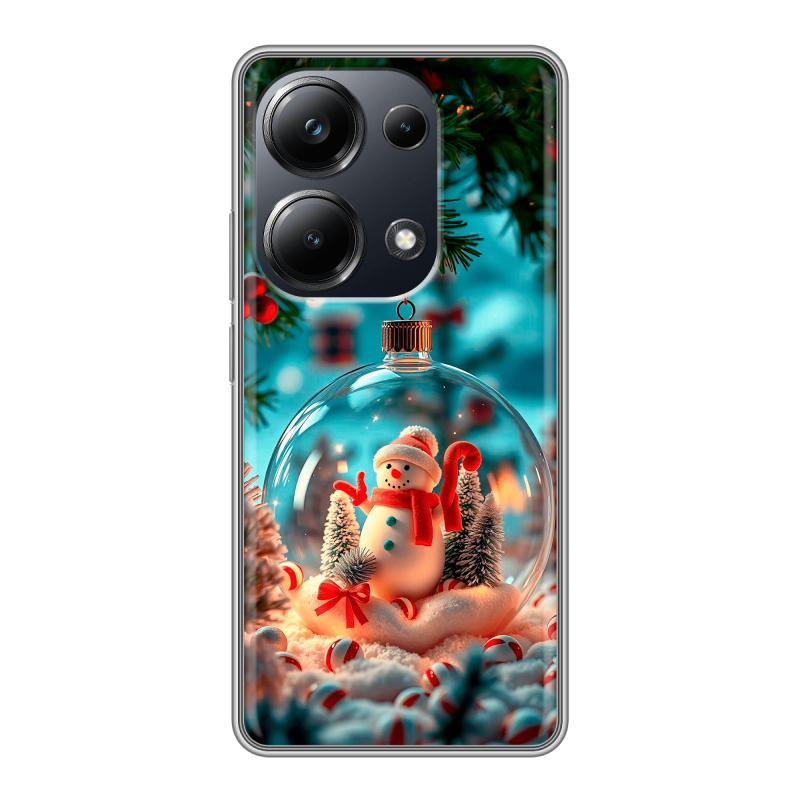 Силиконовый чехол на Xiaomi Poco M6 Pro 4G с принтом Новый год Силиконовый чехол на Xiaomi Poco M6 Pro 4G с принтом Новый год