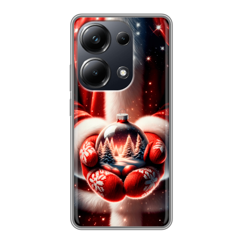 Силиконовый чехол на Xiaomi Poco M6 Pro 4G с принтом Новый год Силиконовый чехол на Xiaomi Poco M6 Pro 4G с принтом Новый год
