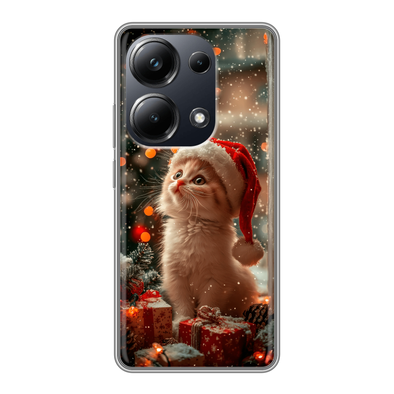 Силиконовый чехол на Xiaomi Poco M6 Pro 4G с принтом Новый год Силиконовый чехол на Xiaomi Poco M6 Pro 4G с принтом Новый год