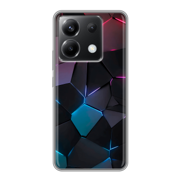 Силиконовый чехол на Xiaomi Poco X6 5G с принтом Геометрия неона Силиконовый чехол на Xiaomi Poco X6 5G с принтом Геометрия неона