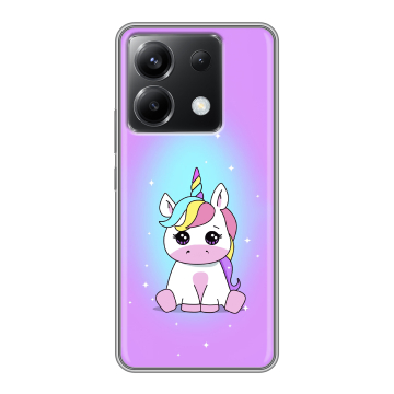 Силиконовый чехол на Xiaomi Poco X6 5G с принтом Единорог Силиконовый чехол на Xiaomi Poco X6 5G с принтом Единорог