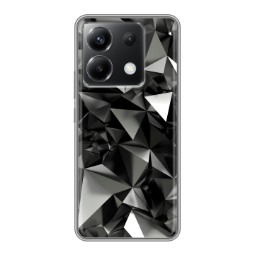 Силиконовый чехол на Xiaomi Poco X6 5G с принтом Черные кристаллы Силиконовый чехол на Xiaomi Poco X6 5G с принтом Черные кристаллы