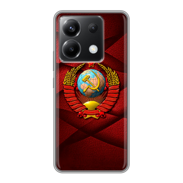 Силиконовый чехол на Xiaomi Poco X6 5G с принтом Герб СССР Силиконовый чехол на Xiaomi Poco X6 5G с принтом Герб СССР