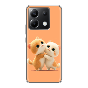 Силиконовый чехол на Xiaomi Poco X6 5G с принтом Милые котики Силиконовый чехол на Xiaomi Poco X6 5G с принтом Милые котики