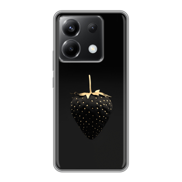 Силиконовый чехол на Xiaomi Poco X6 5G с принтом Черная клубника Силиконовый чехол на Xiaomi Poco X6 5G с принтом Черная клубника