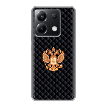 Силиконовый чехол на Xiaomi Poco X6 5G с принтом Герб России принт Силиконовый чехол на Xiaomi Poco X6 5G с принтом Герб России принт