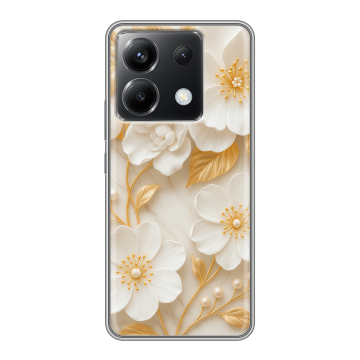 Силиконовый чехол на Xiaomi Poco X6 5G с принтом Цветы Силиконовый чехол на Xiaomi Poco X6 5G с принтом Цветы