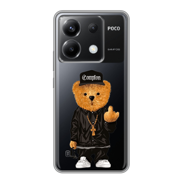 Силиконовый чехол на Xiaomi Poco X6 5G с принтом Мишка Силиконовый чехол на Xiaomi Poco X6 5G с принтом Мишка