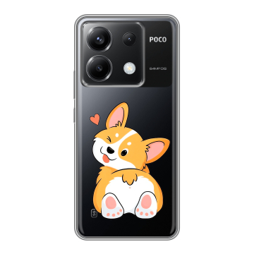 Силиконовый чехол на Xiaomi Poco X6 5G с принтом Корги Силиконовый чехол на Xiaomi Poco X6 5G с принтом Корги