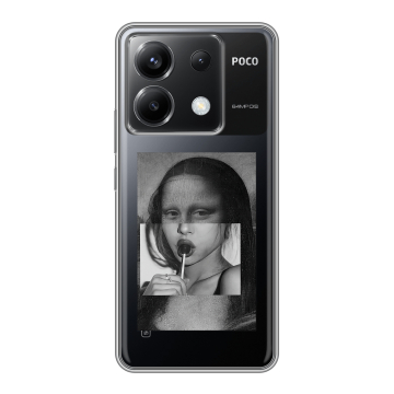 Силиконовый чехол на Xiaomi Poco X6 5G с принтом Мона Лиза Силиконовый чехол на Xiaomi Poco X6 5G с принтом Мона Лиза