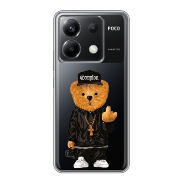 Силиконовый чехол на Xiaomi Poco X6 5G с принтом Плюшевый медведь Силиконовый чехол на Xiaomi Poco X6 5G с принтом Плюшевый медведь