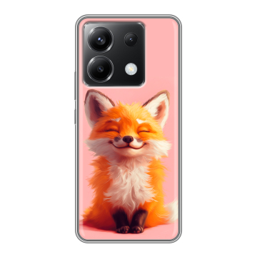 Силиконовый чехол на Xiaomi Poco X6 5G с принтом милая лиса Силиконовый чехол на Xiaomi Poco X6 5G с принтом милая лиса