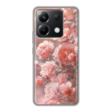 Силиконовый чехол на Xiaomi Poco X6 5G с принтом Розовые розы Силиконовый чехол на Xiaomi Poco X6 5G с принтом Розовые розы