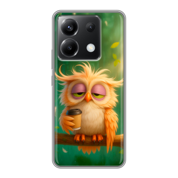 Силиконовый чехол на Xiaomi Poco X6 5G с принтом сова Силиконовый чехол на Xiaomi Poco X6 5G с принтом сова