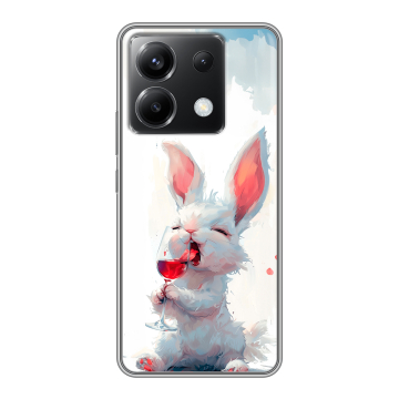 Силиконовый чехол на Xiaomi Poco X6 5G с принтом кролик зайчик Силиконовый чехол на Xiaomi Poco X6 5G с принтом кролик зайчик